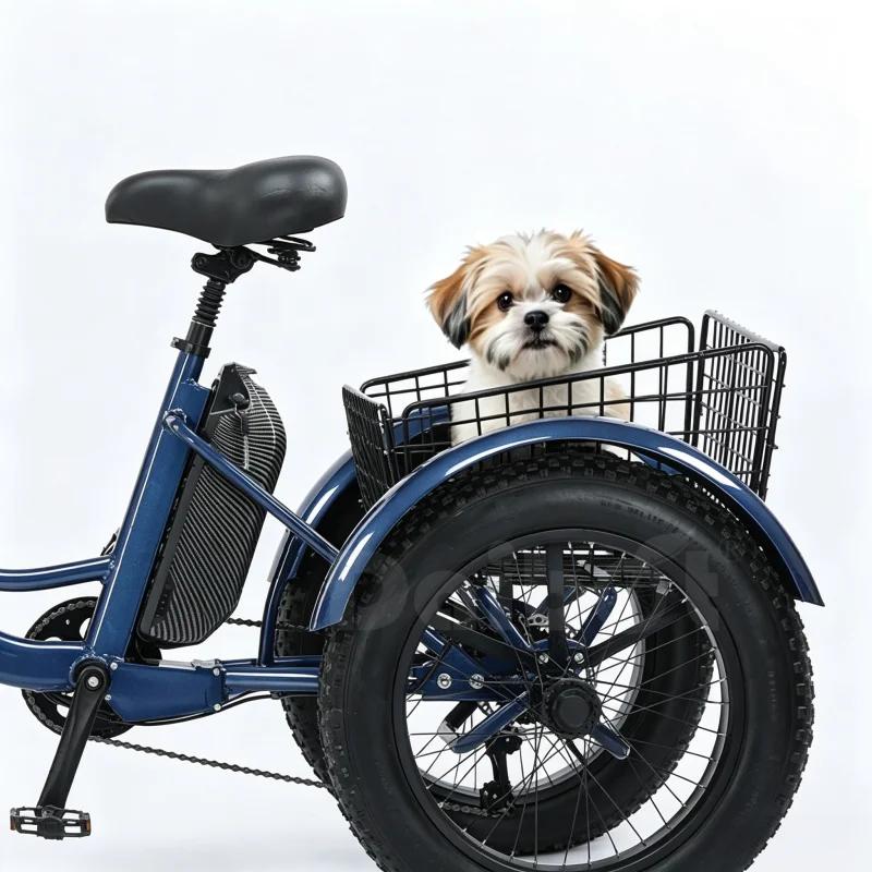 ElmainCargo-Tricycle électrique tout-terrain à 3 roues pour adultes