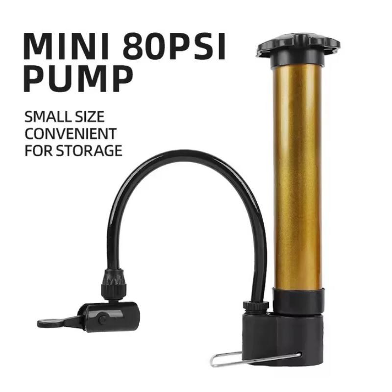 Pompe à Air manuelle pour vélo vtt, 80 PSI, gonfleur de pneus, ballon, Valve Schrader, pompe au sol, accessoires de cyclisme