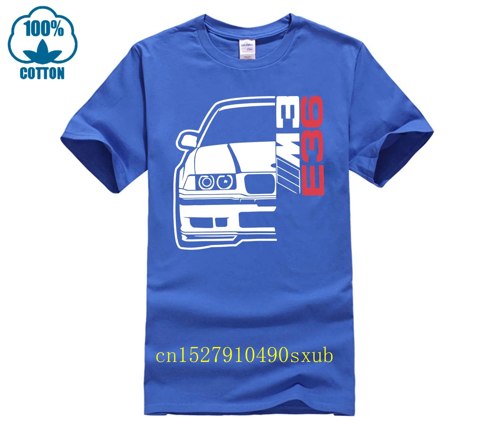 T-Shirt Homme en Coton Rétro BMW M3 E36 Passion pour les Voitures Classiques Occasions Spéciales Activités Automobilistes