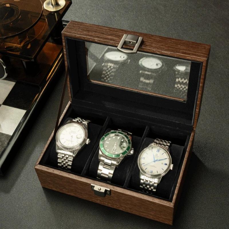 Boîte de montres en bois boîtes de montre pour hommes organisateur