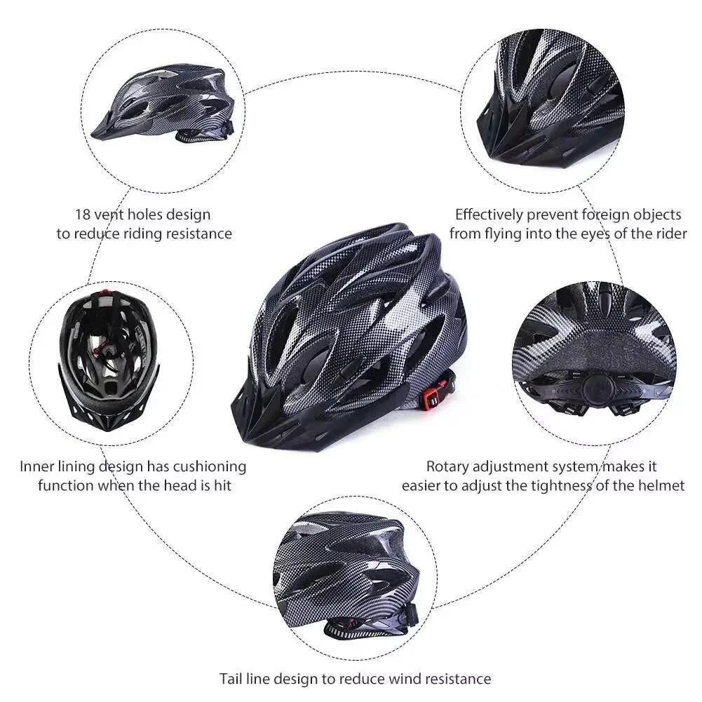 Casque de vélo avec doublure confortable, léger, creux, réglable, pour hommes et femmes, protection de la tête, sécurité à vélo, casque de vélo VTT, nouveau
