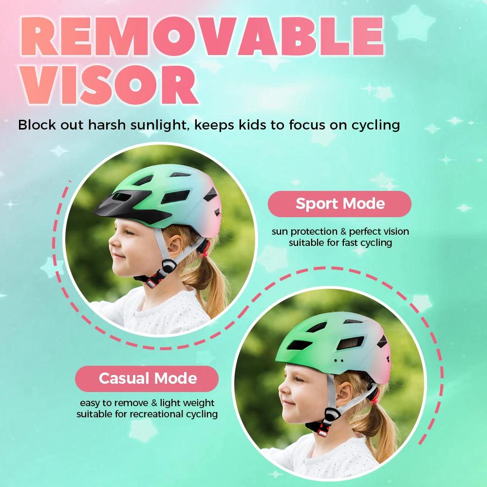 Casque enfant vélo sécurité cyclisme garçon fille sports plein air casquette protection vtt draisienne rollers