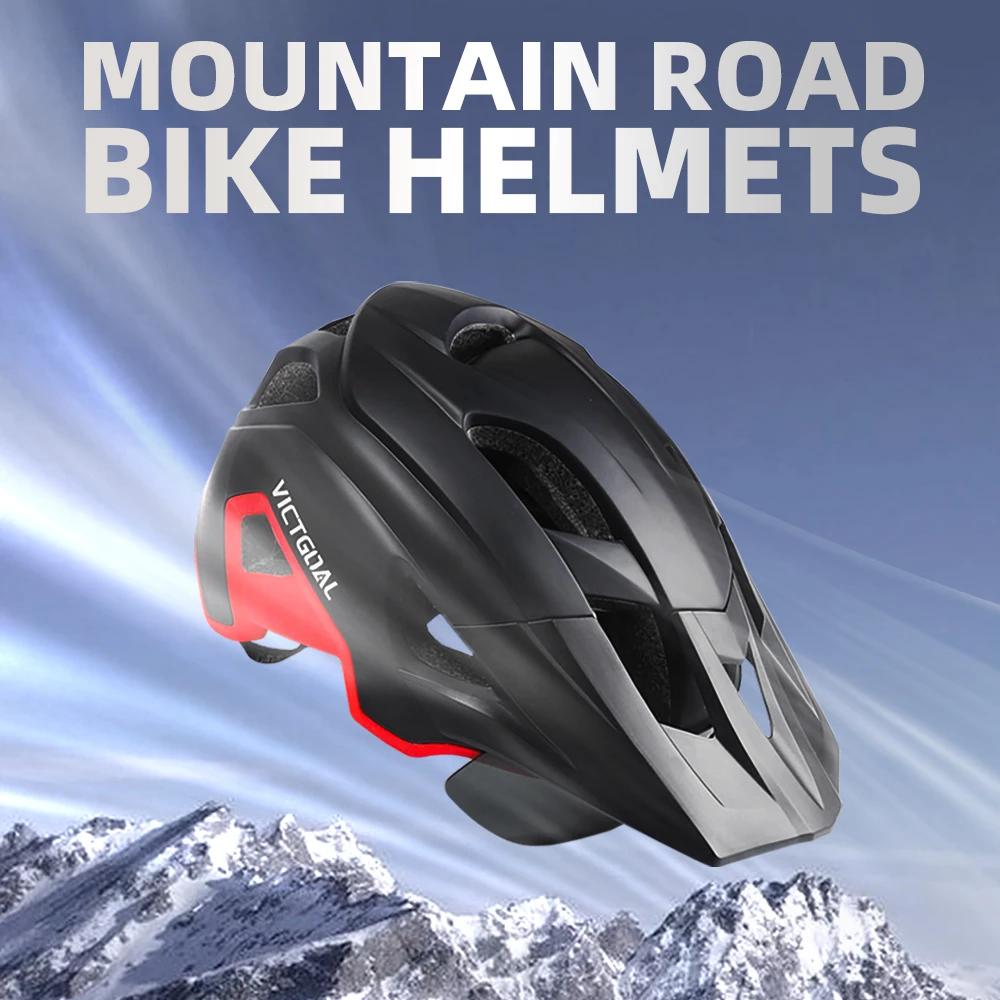 Casque de Vélo avec Lunettes de Soleil Visière Feu Arrière LED Protection UV Sécurité Visibilité Cyclisme Montagne Route VTT Occasions Spéciales