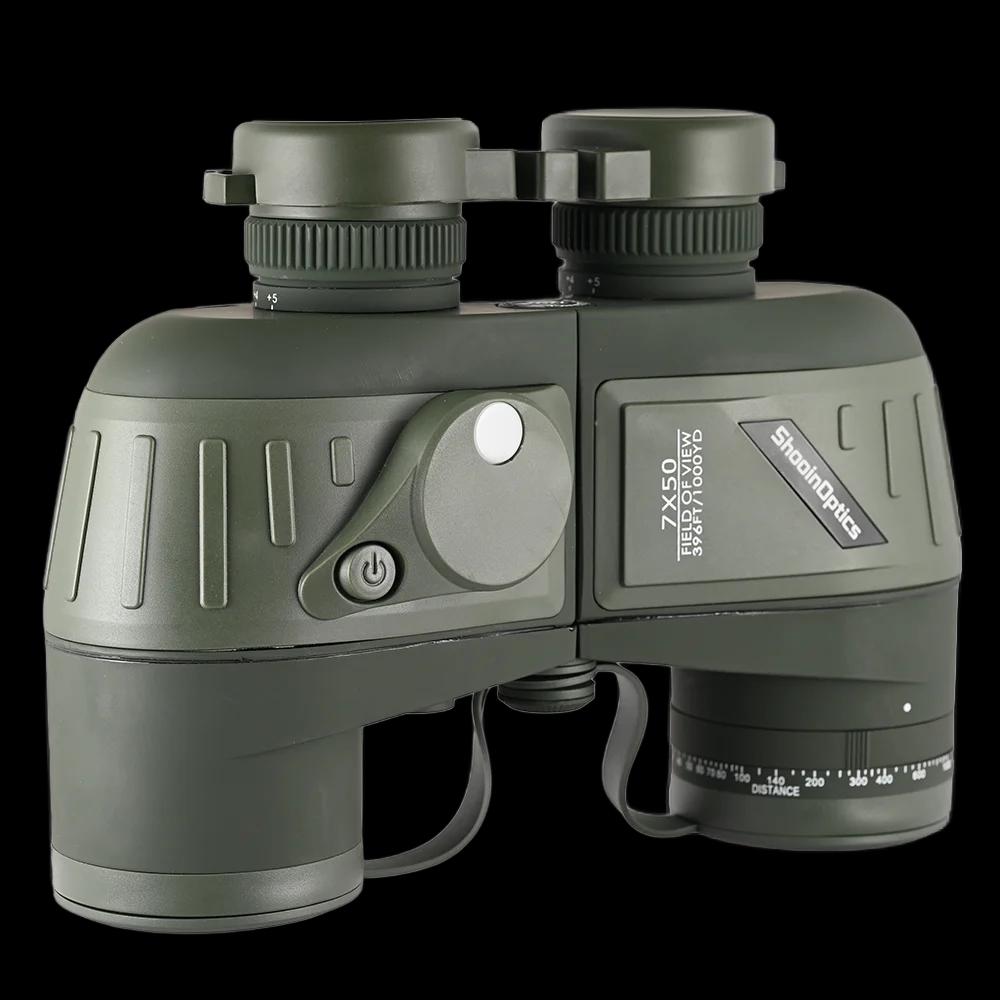 SHOOINOPTICS jumelles 7X50 boussole nautique FMC azote flottant imperméable pour la chasse observation des oiseaux NAVIG