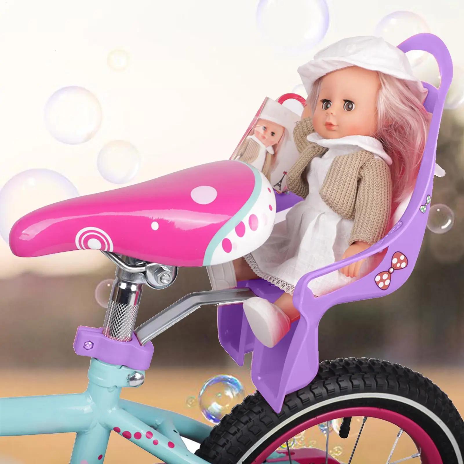 Siège de vélo pour poupée, porte-poupée pour vélo de fille avec autocollants DIY, décoration de vélo pour enfants, siège de vélo universel pour poupée, apporte du plaisir