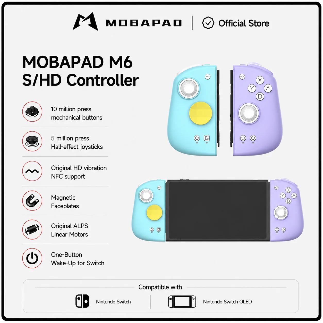 Support de contrôleur Mobapad M6s pour Nintendo Switch/Switch Oled Hall Joystick manette de jeu Bluetooth