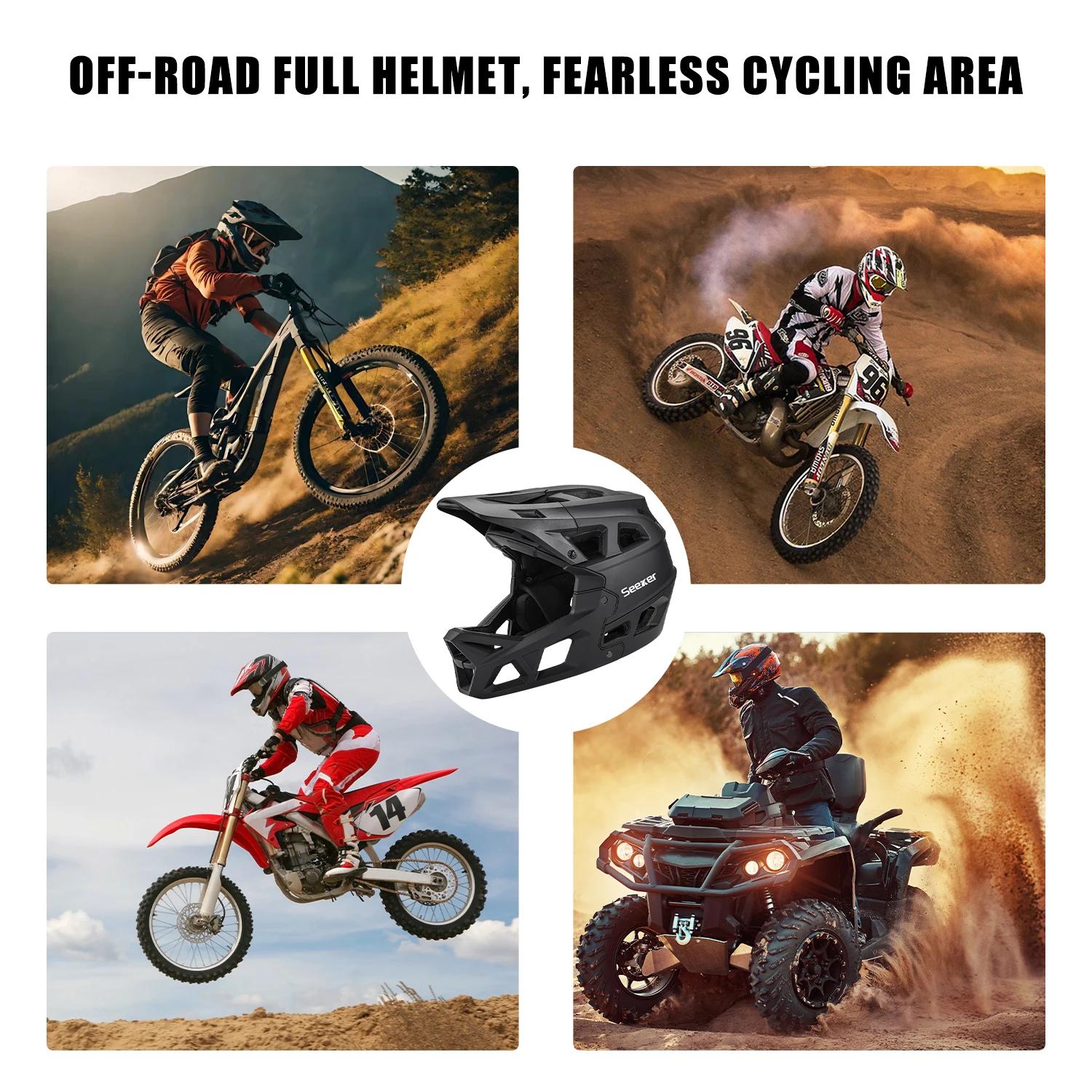 Casque de Vélo Tout-Terrain Seeker Intégral Léger Confortable Respirant Sécurité Pour Descendre et Vélo de Montagne Occasions Spéciales