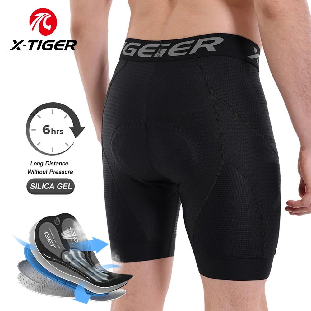 X-TIGER Shorts de Cyclisme Hommes avec Coussin 5D Gel Rembourré