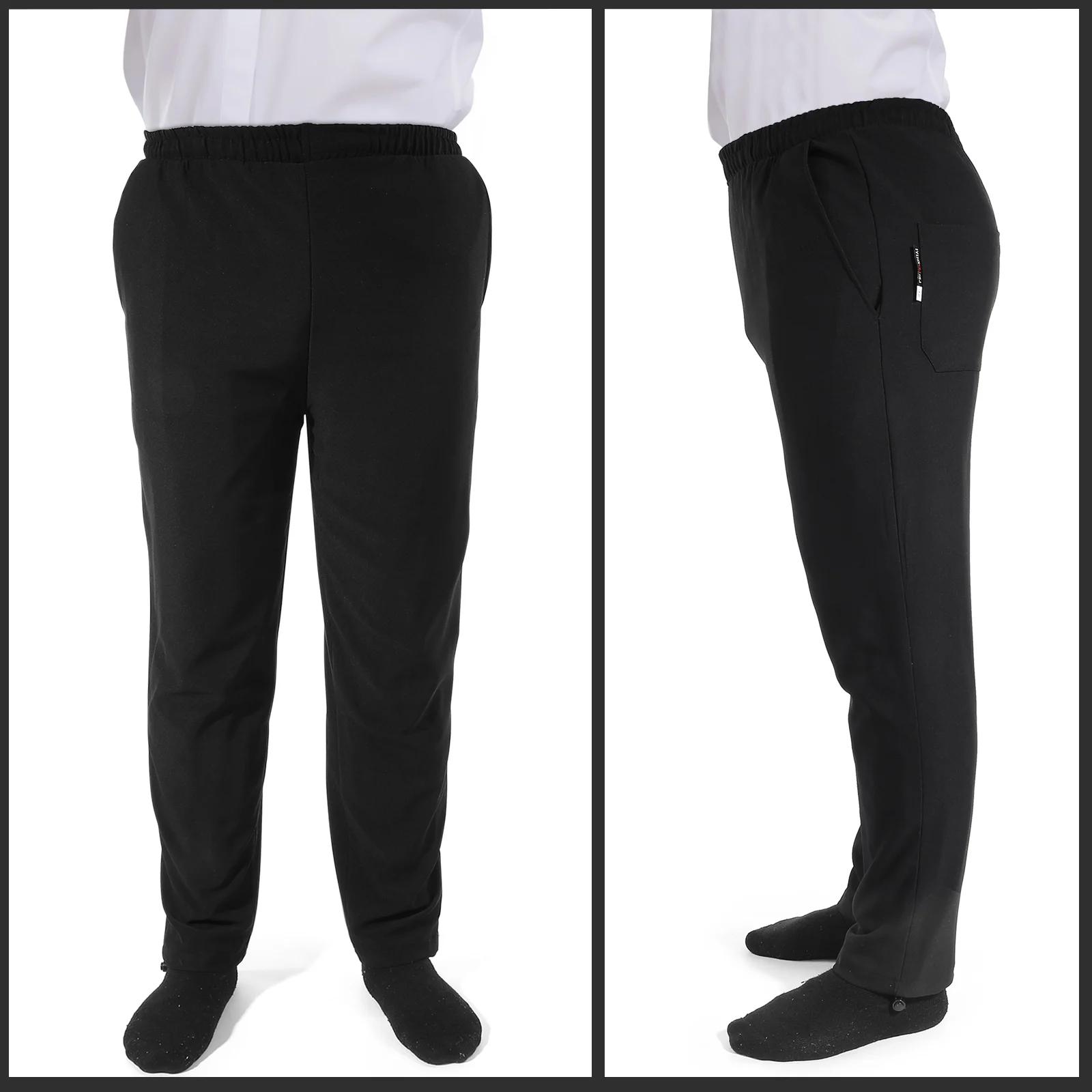 Pantalons de chef en matériau respirant taille S noir pour hommes durables confortables et élégants occasions professionnelles et spéciales