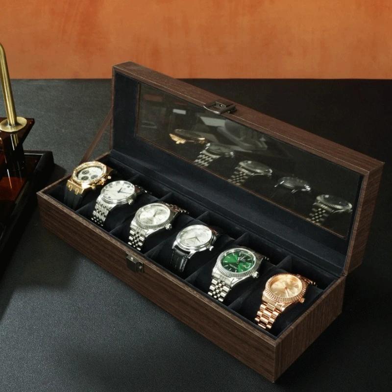 Boîte de montres en bois boîtes de montre pour hommes organisateur