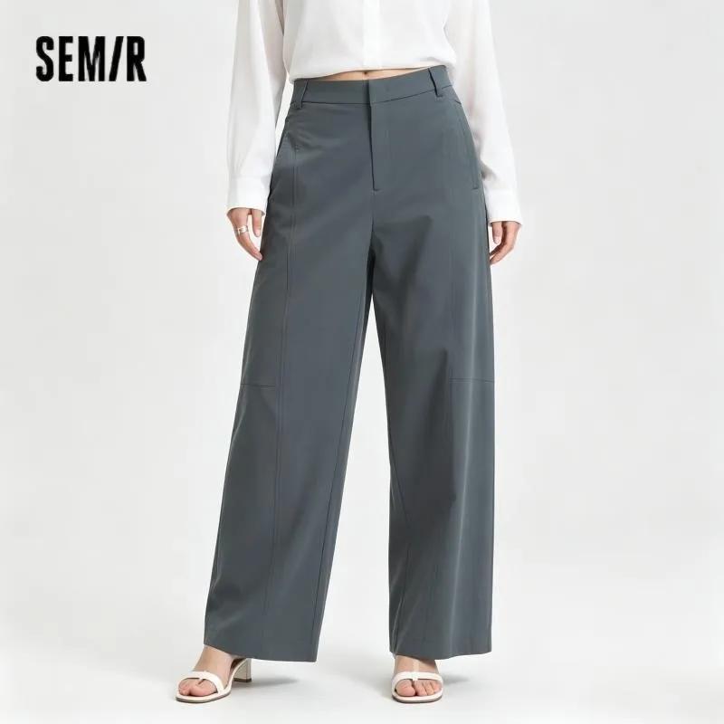 Pantalon Femme Semir Tissé 2026 Coupe Ample Jambe Large Fluide et Confortable Style Urbain Décontracté Quotidien