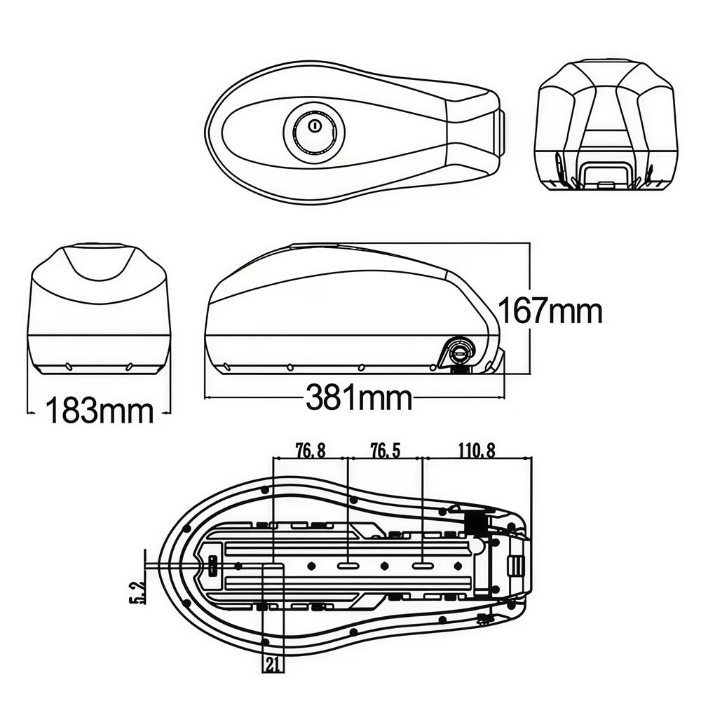 Batterie Ebike 21700 Haute Capacité 72V 60V 52V 48V 36V 40Ah 30Ah 20Ah pour Vélo Électrique et Trottinette