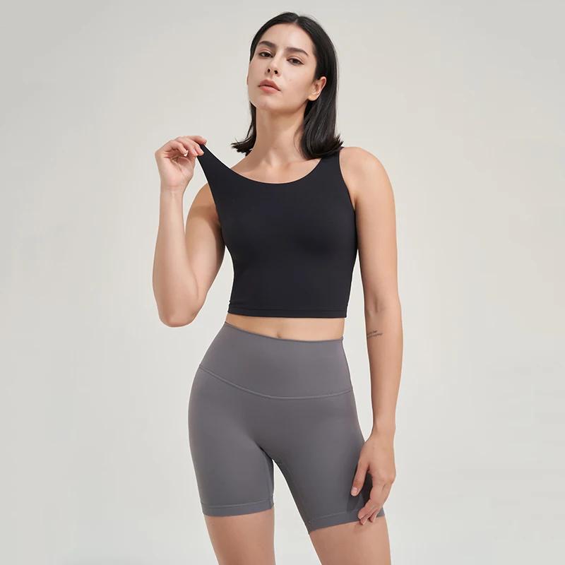Short de yoga SOISOU pour femme - Leggings taille haute en nylon élastique et respirant