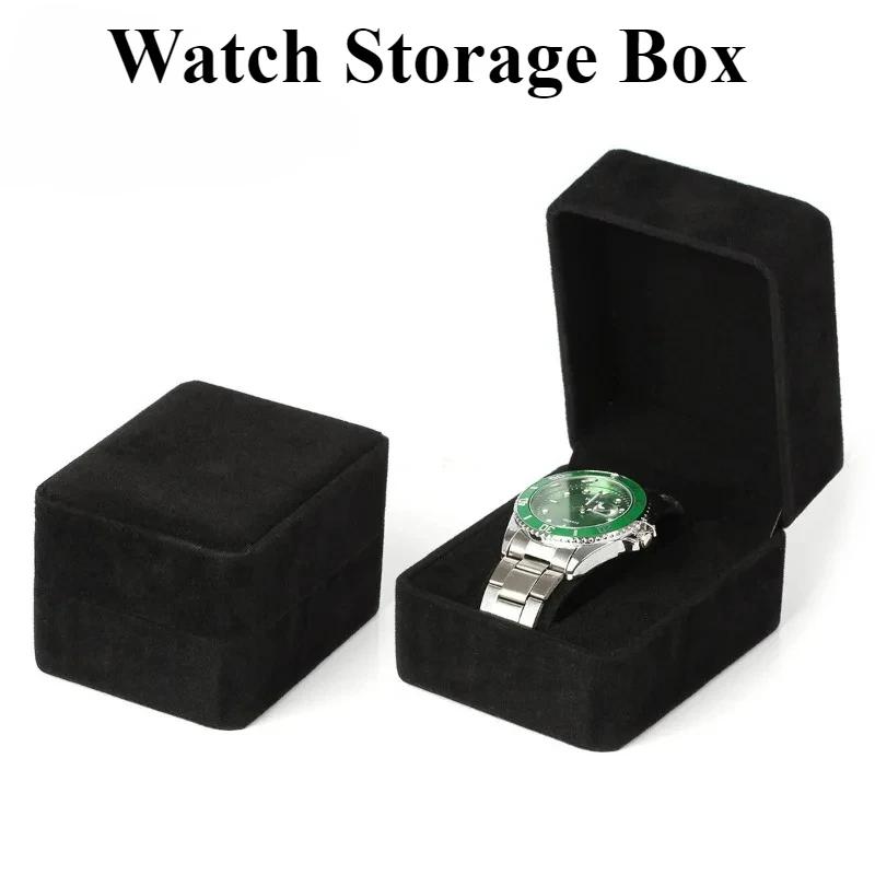 Boîte de montre en velours à coins ronds pour montre connectée