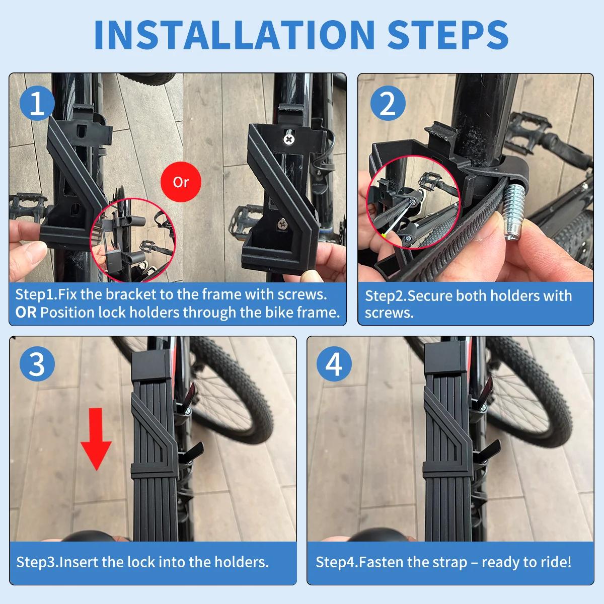 Antivol de vélo, Cadenas pliant à chaîne avec clé pour une sécurité renforcée, Antivol de vélo robuste à maillons solides pour vélo, vélo électrique, trottinette