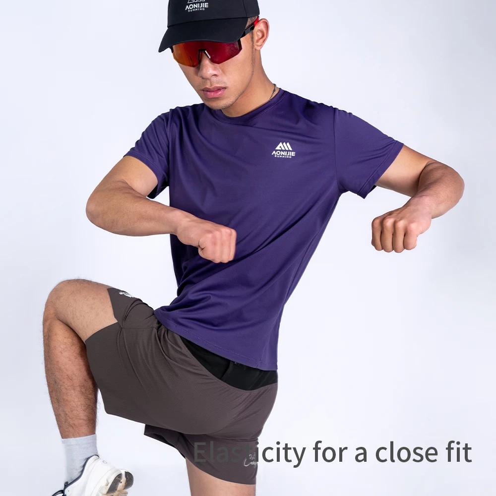 T-shirt sport homme AONIJIE - Haut technique léger respirant confortable pour running entraînement
