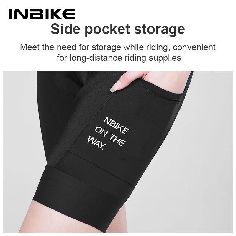 Shorts de vélo pour femmes INBIKE, rembourrés, pour VTT, cyclisme sur route, vêtements de cyclisme, shorts de vélo de montagne avec poches
