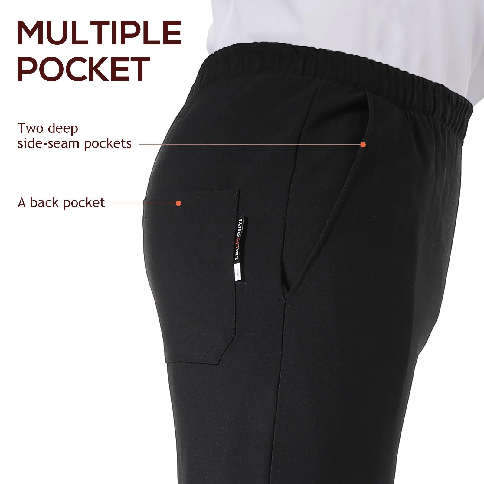 Pantalons de chef en matériau respirant taille S noir pour hommes durables confortables et élégants occasions professionnelles et spéciales