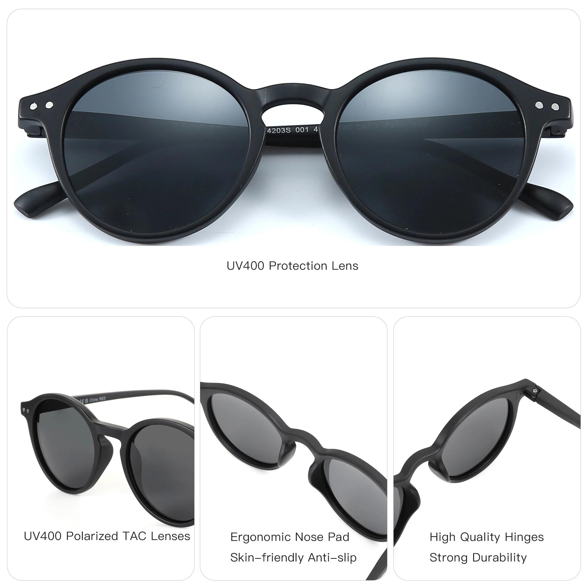 ZENOTTIC rétro lunettes de soleil polarisées 2023 2024 hommes femmes Vintage petit cadre rond