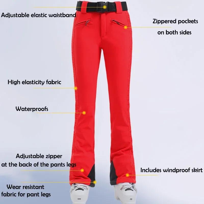Pantalons de Ski femmes Sport Ski ensemble coupe-vent imperméable vêtements de neige montagne mince Snowboard porter en