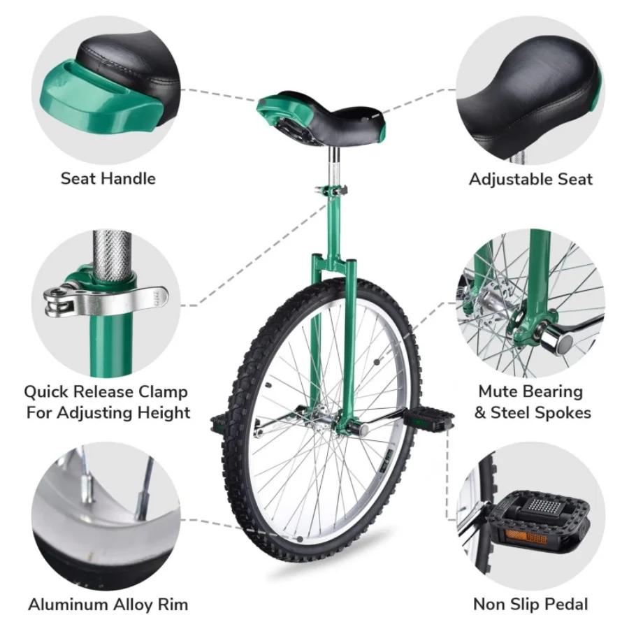 Monocycle de 18 pouces avec pneu antidérapant