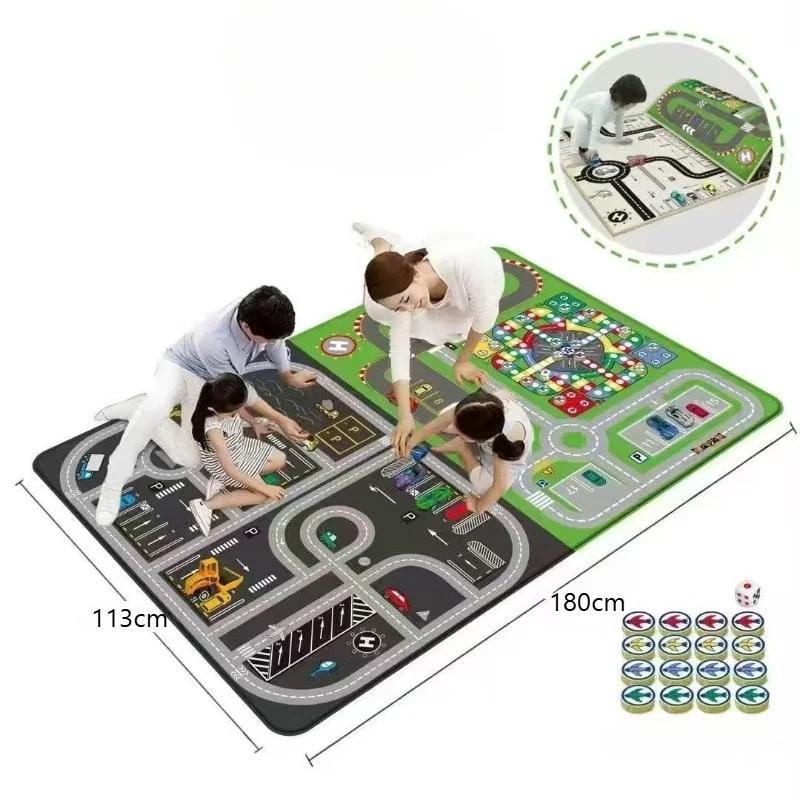 Tapis de jeu extra-large pour bébé, non toxique et imperméable, adapté à l'intérieur et à l'extérieur, tapis de ramper pour nouveau-né