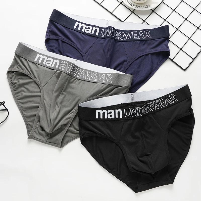 Sous-vêtements respirants pour hommes, slips pour hommes, culottes confortables, shorts sexy, lingerie masculine, caleçons triangulaires, document solide