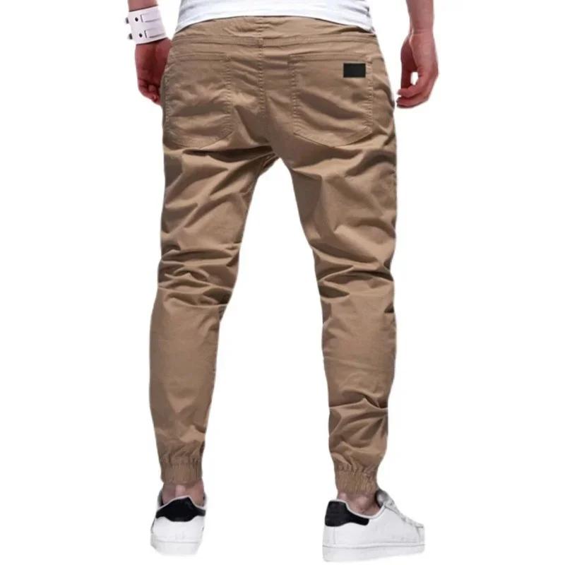 Pantalon cargo homme ample droit sport tissé respirant et souple pour activités physiques et détente printemps automne avec poches pratiques