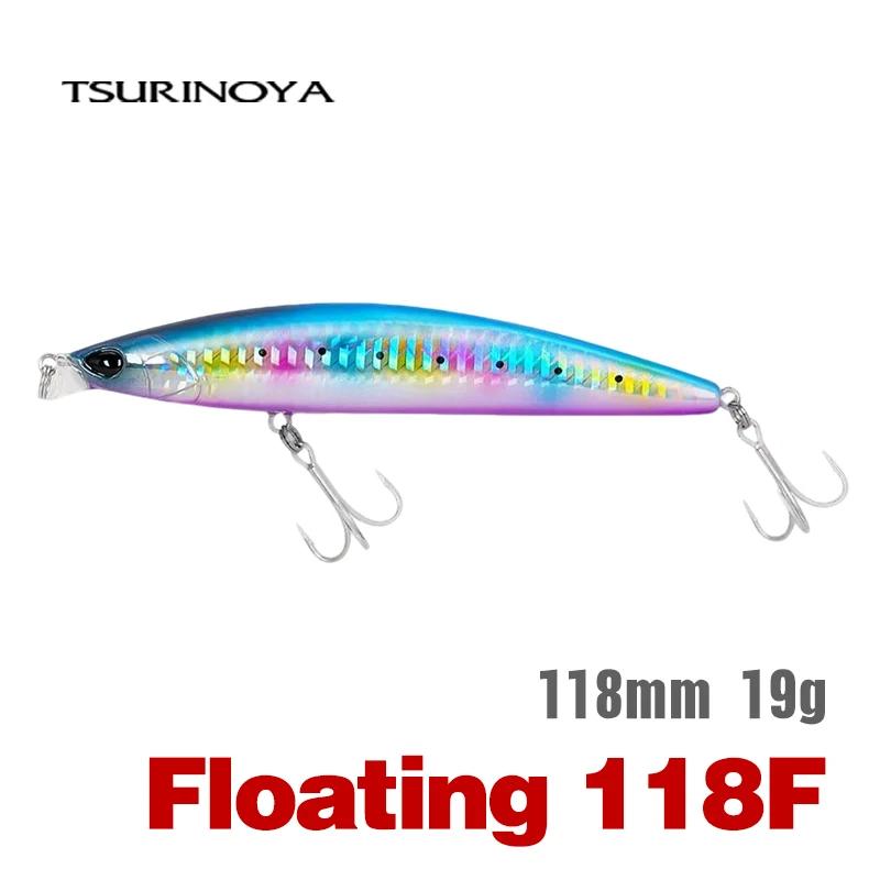TSURINOYA 118mm 19g 0-30cm leurre de pêche flottant à plage peu profonde DW95 118F bar marin méné