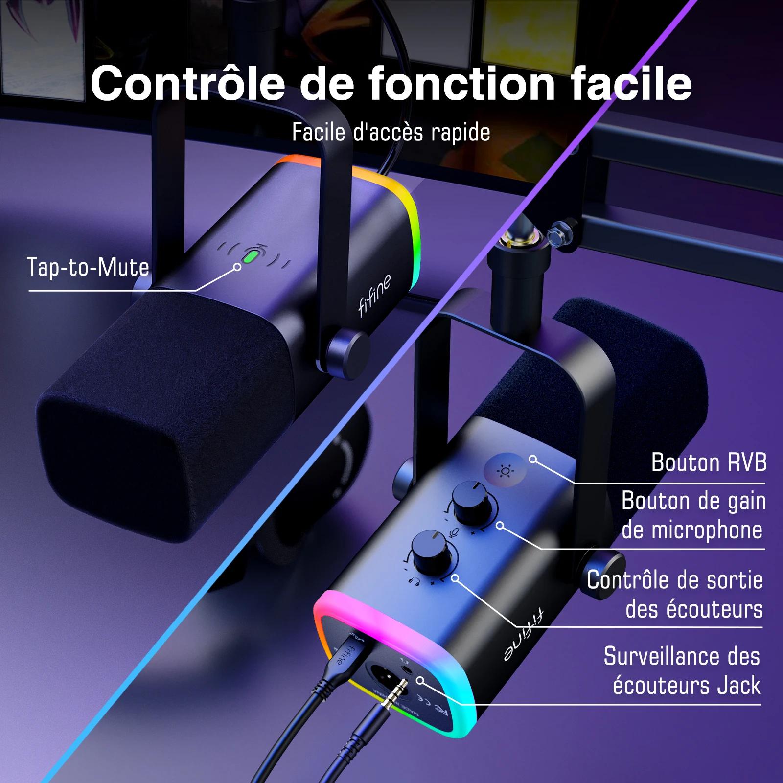 Kit de microphone de jeu XLR/USB