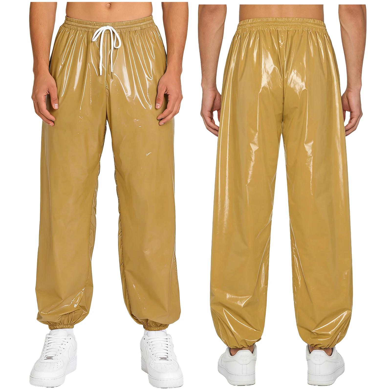 Pantalon long imperméable pour homme avec taille élastique, poche latérale, cordon de serrage pour cyclisme, plage et entraînement
