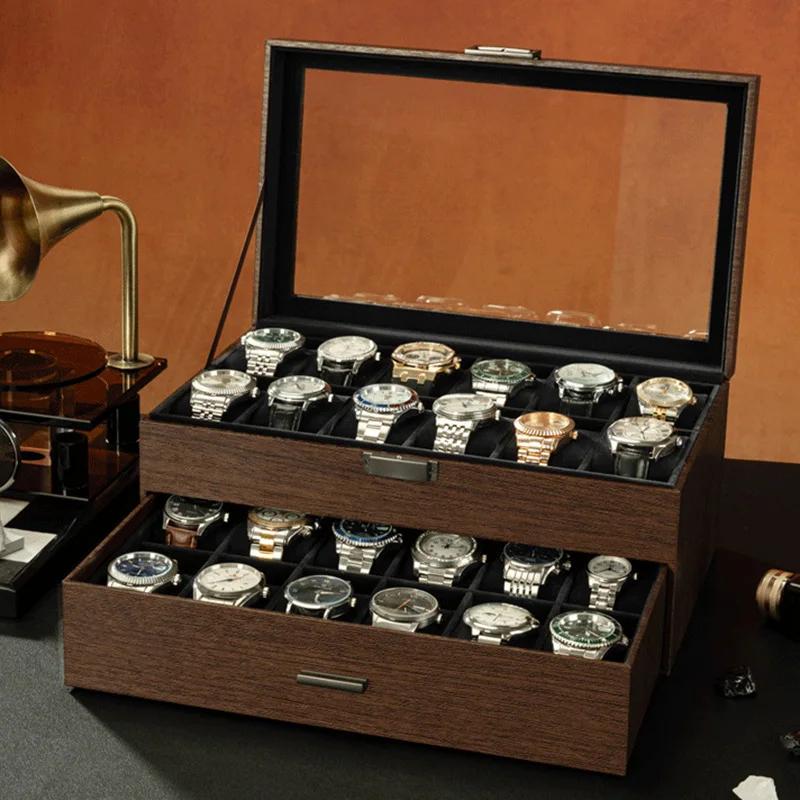 Boîte de montres en bois boîtes de montre pour hommes organisateur