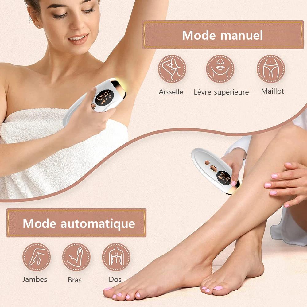 999999 Flashes épilateur Laser pour femmes hommes corps Bikini jambes bras aisselles épilation indolore IPL