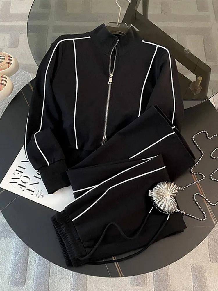 Ensemble veste et pantalon droit pour femme décontracté et chic, confortable et polyvalent pour activités sportives et vie quotidienne