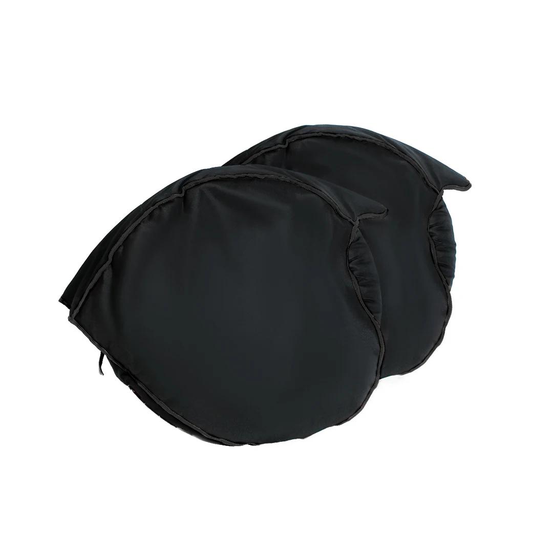 Housse d'isolation thermique épaisse pour pneus de moto, 17 pouces, Protection contre le chaud, pare-vent avec bord noir, polaire avant et arrière