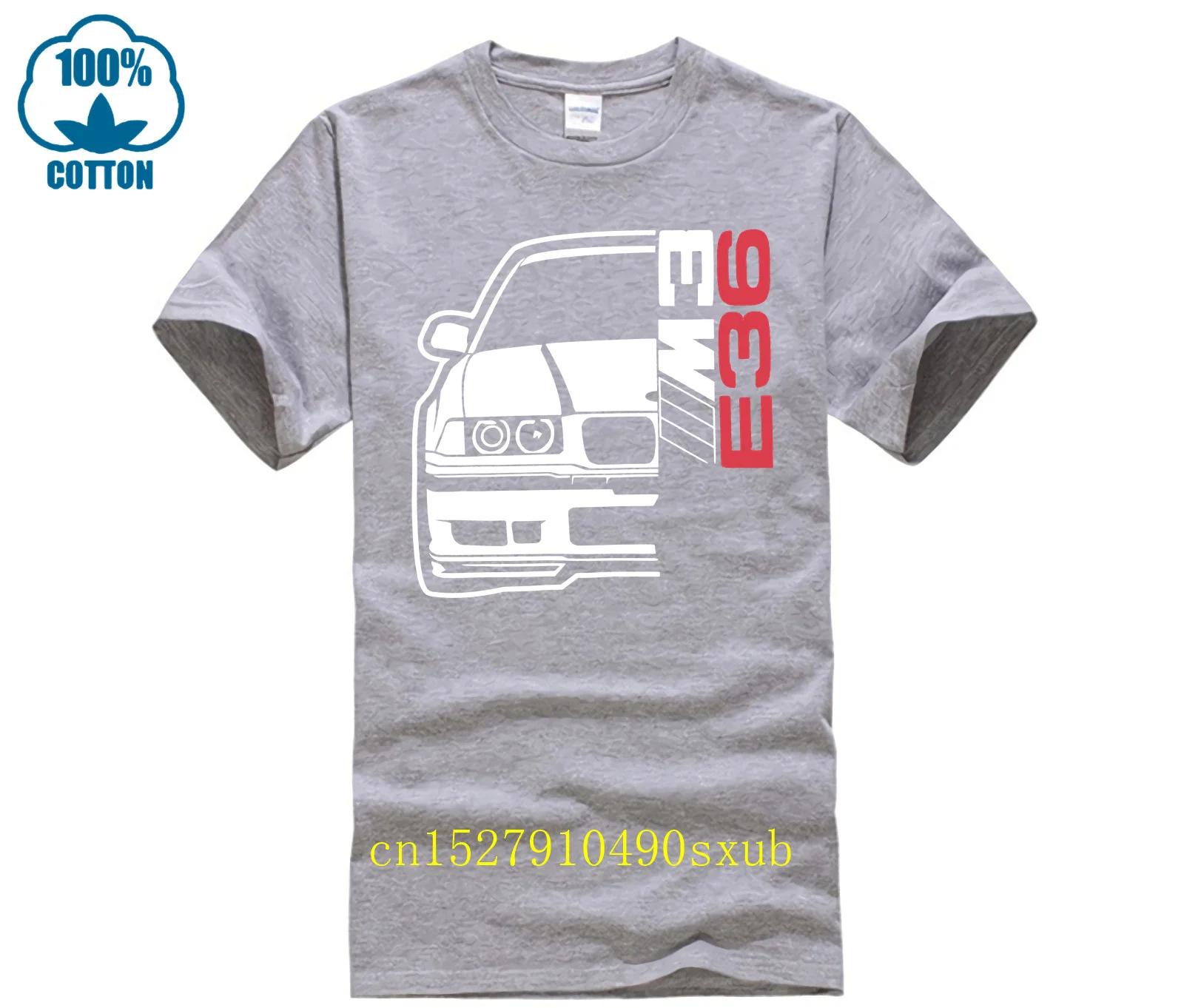 T-Shirt Homme en Coton Rétro BMW M3 E36 Passion pour les Voitures Classiques Occasions Spéciales Activités Automobilistes