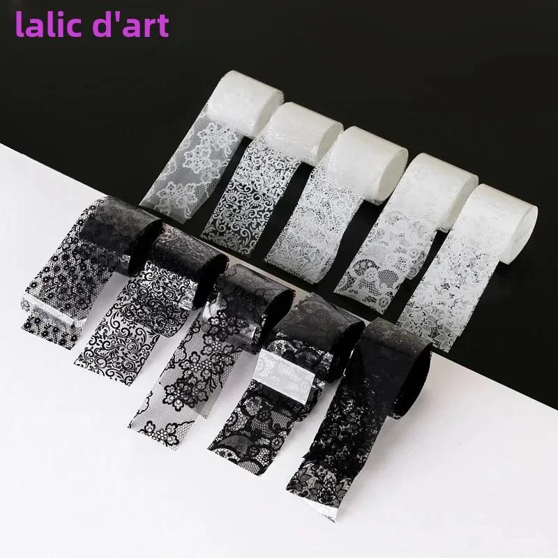 Feuille de transfert de dentelle noire et blanche