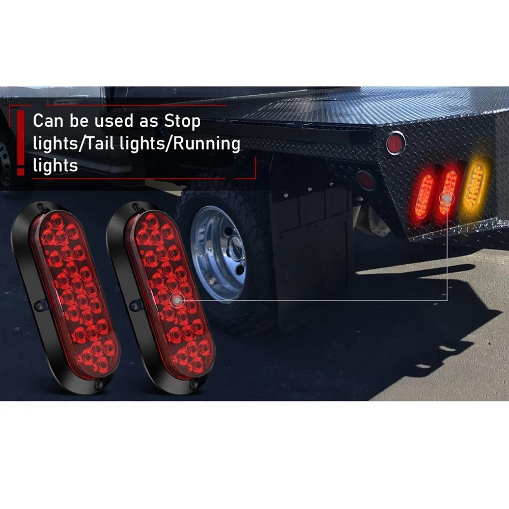 Feux arrière LED pour remorque, 24 feux de freinage LED pour camion, clignotants latéraux de camion adaptés aux remorques de bateau, camions RV