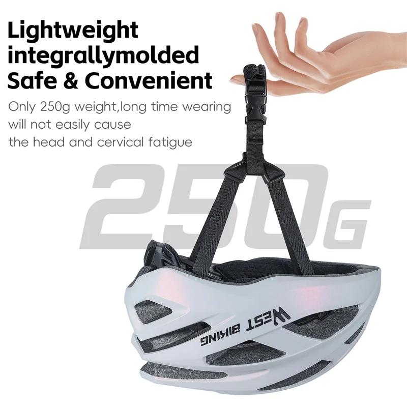 WEST BIKING-Casque de vélo léger intégré pour femme, multicolore, aérodynamique, vélo de route, casques de planche à roulettes