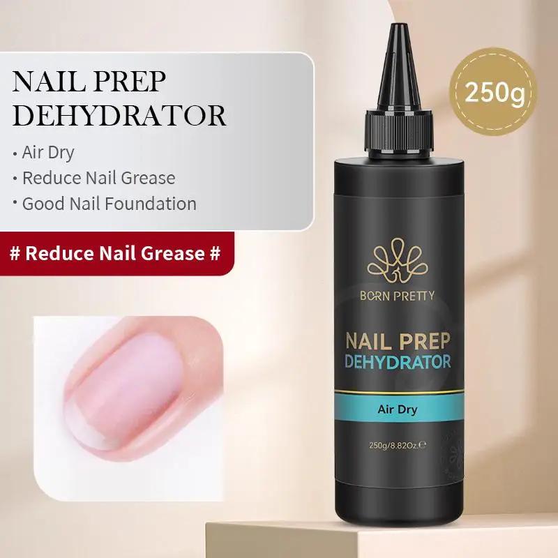 BORN PRTTY 250g déshydrateur de préparation d'ongles sans acide Gel de renfort sec à l'air Super adhésif décor de bijoux