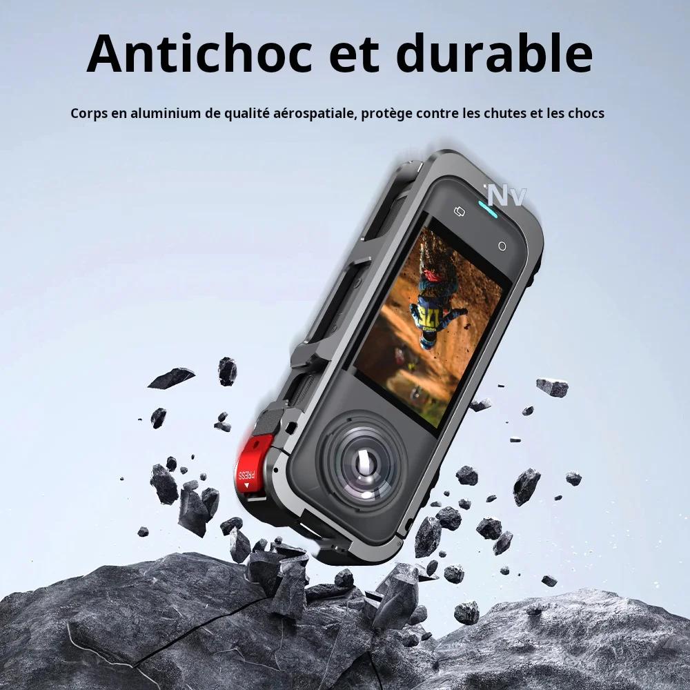 Flymile X5 Cage – Boîtier de protection métallique pour Insta360 X5