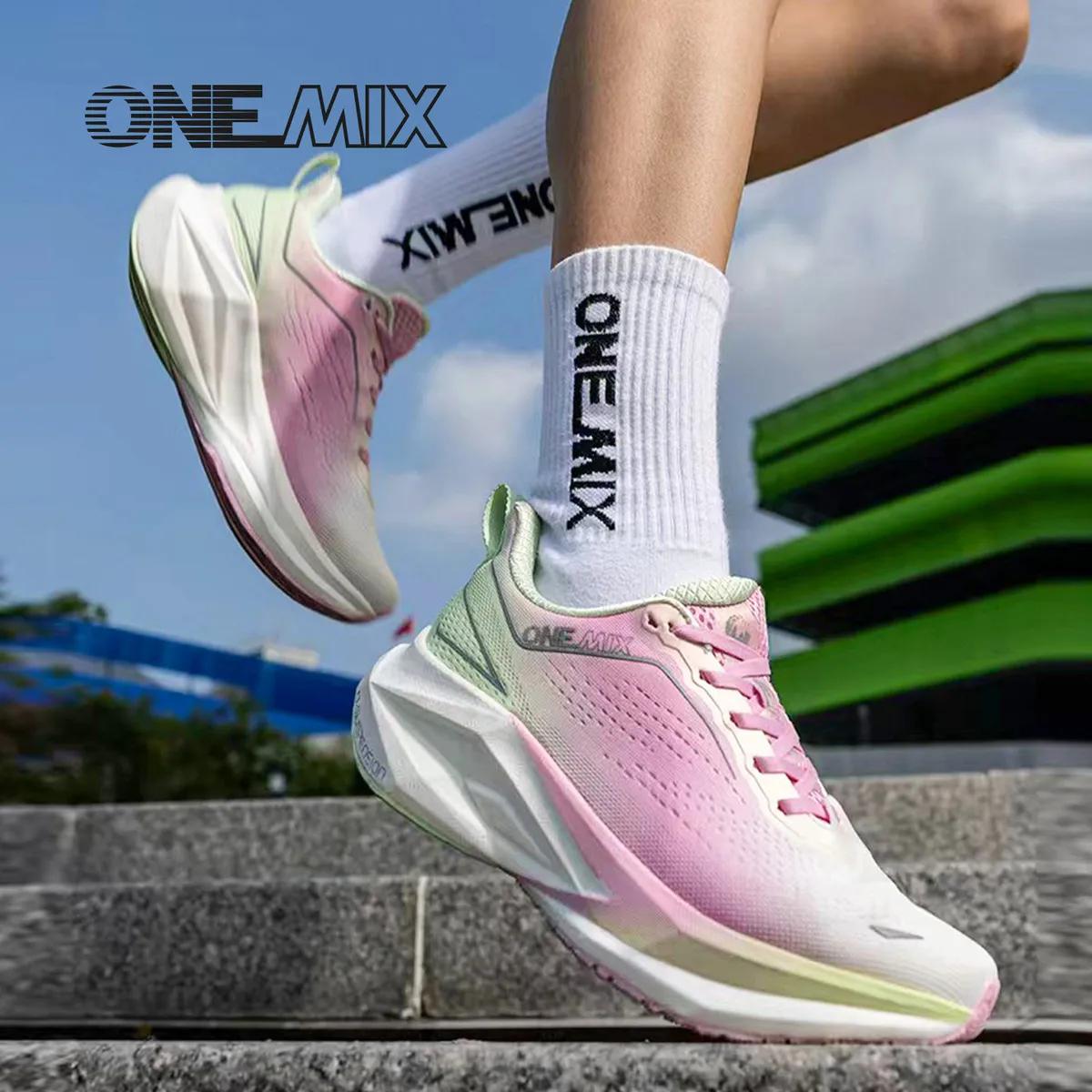 ONEMIX chaussures de course pour hommes Super léger en plein air athlétique entraînement Jogging baskets anti-dérapant r