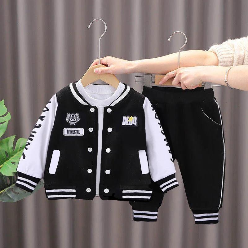 Ensembles de survêtements pour enfants, vêtements de sport décontractés pour garçons et filles, printemps automne, veste fine + pantalon 2 pièces, tenues pour bébés de 1 à 5 ans