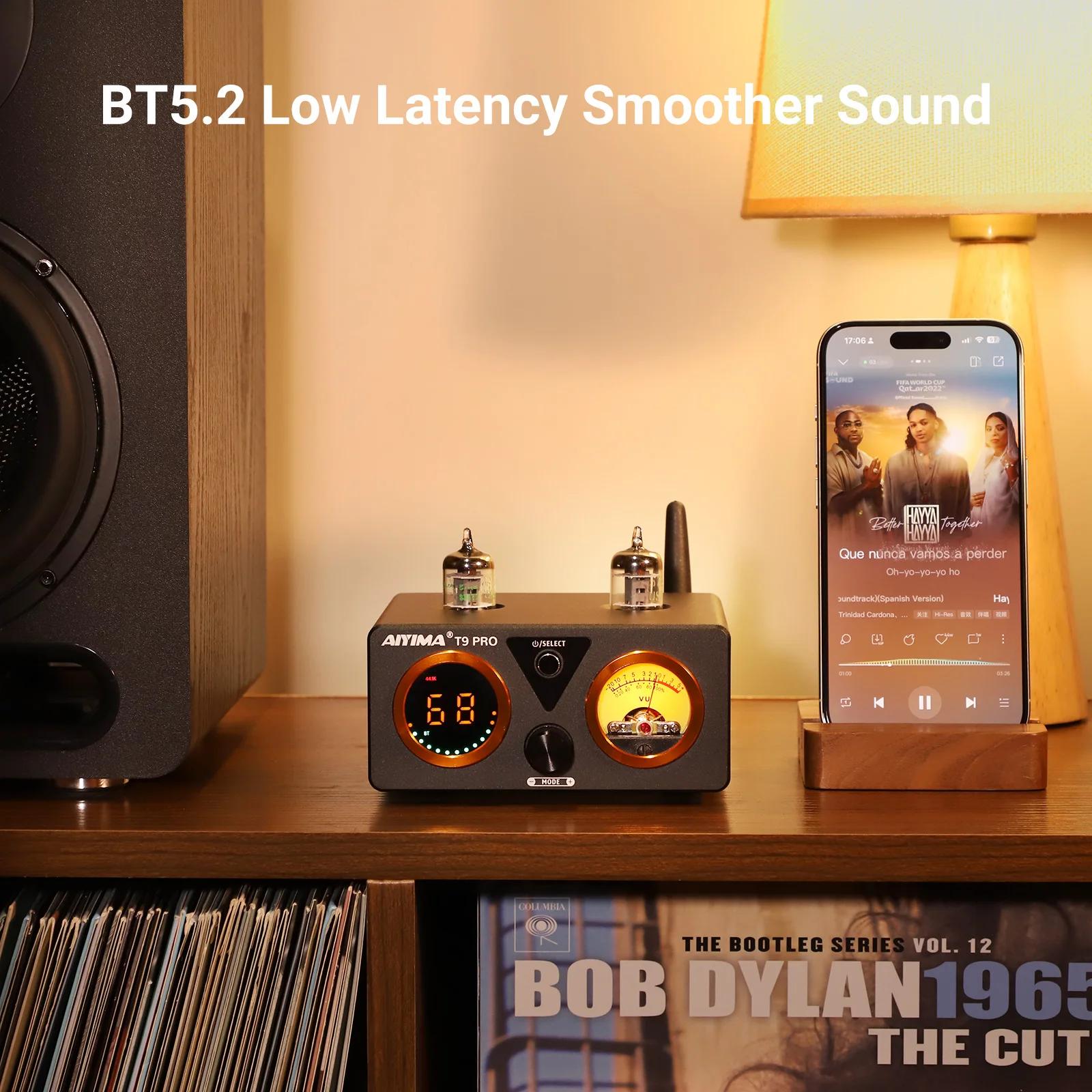 AIYIMA Audio T9 Pro amplificateur à Tube sous vide stéréo Bluetooth 5.1 QCC3040 Aptx USB DAC COAX OPT HiFi maison amplif