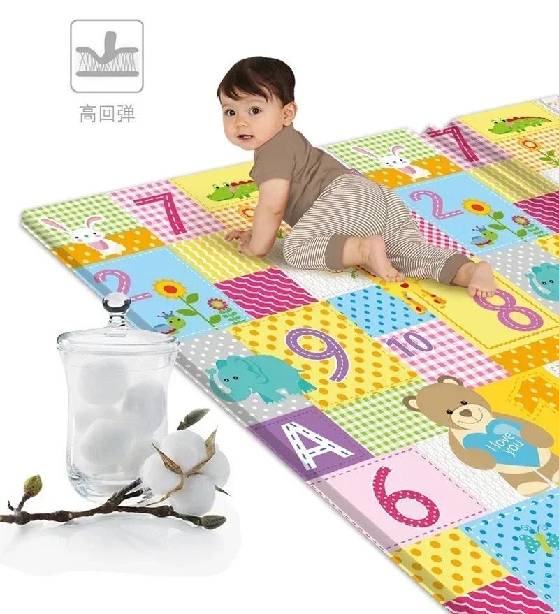 Tapis de jeu en mousse pour bébés 180x200cm double face activité motricité fine exploration pour enfants