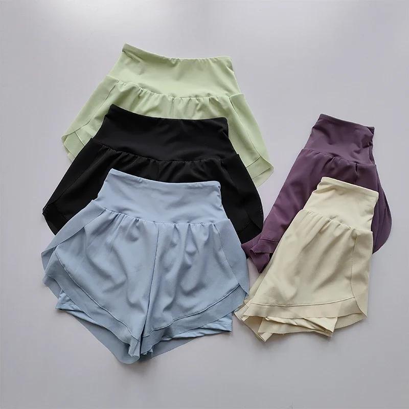 Short de sport taille haute pour femme