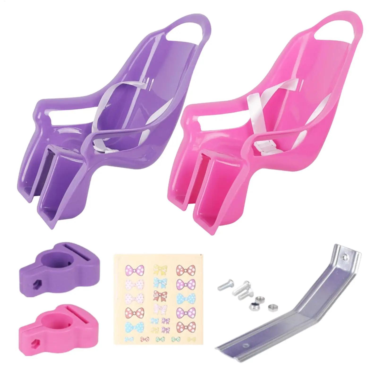 Siège de vélo pour poupée, porte-poupée pour vélo de fille avec autocollants DIY, décoration de vélo pour enfants, siège de vélo universel pour poupée, apporte du plaisir