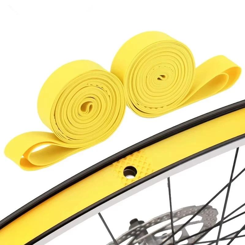 1 Paire (2 pièces) de bandes de jante en PVC premium pour vélo, VTT, vélo de route, et protection de pneu pliable – Tailles 26, 27.5, 29, 700c pouces