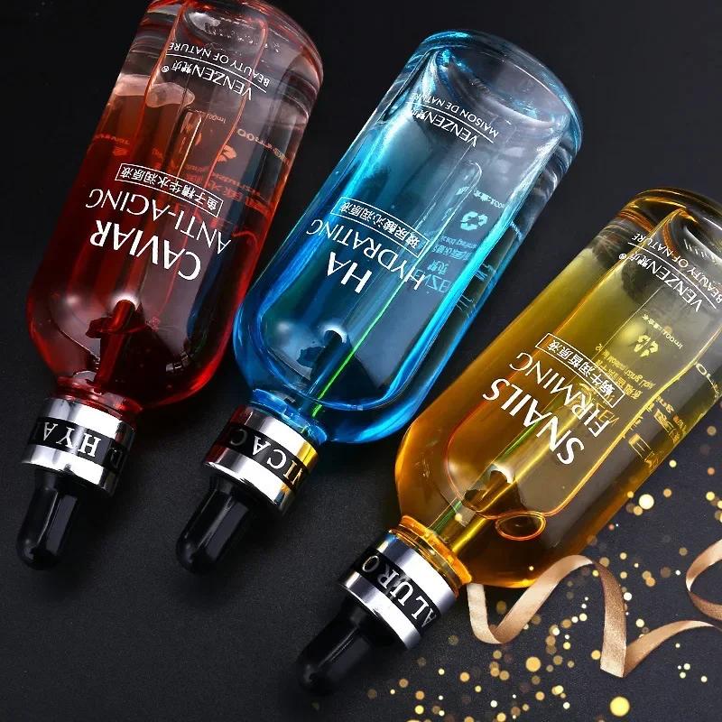Sérum visage à l'acide hyaluronique, hydratant, rétrécit les pores, élimine les ridules, anti-déformable, escargot blanchissant, caviar, anti-âge, 100ml