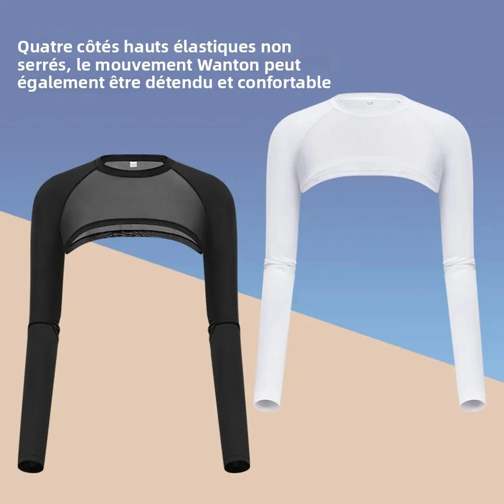 Golf femmes été à manches longues châle crème solaire bas chemise dames refroidissement glace soie